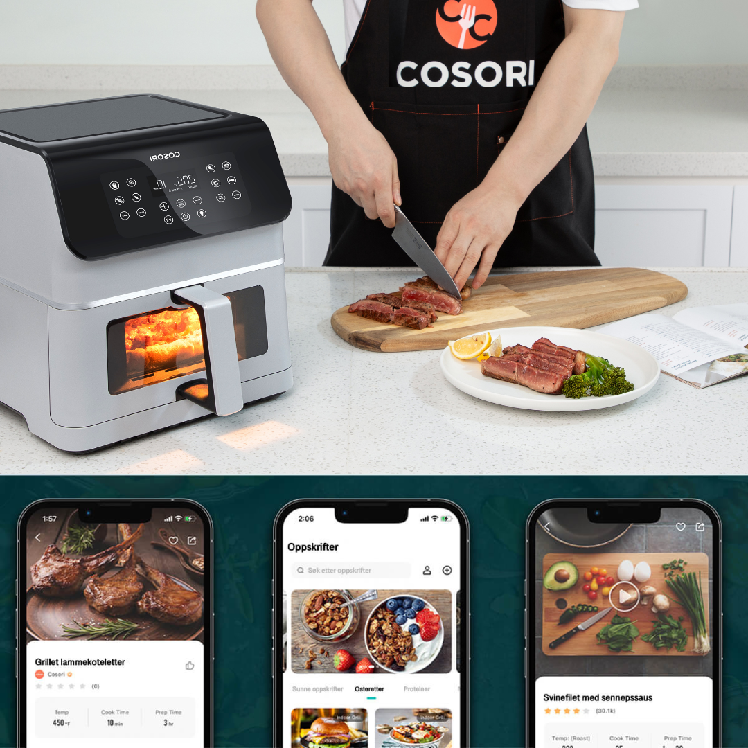 cosori premium ii plus airfryer banner app bilde